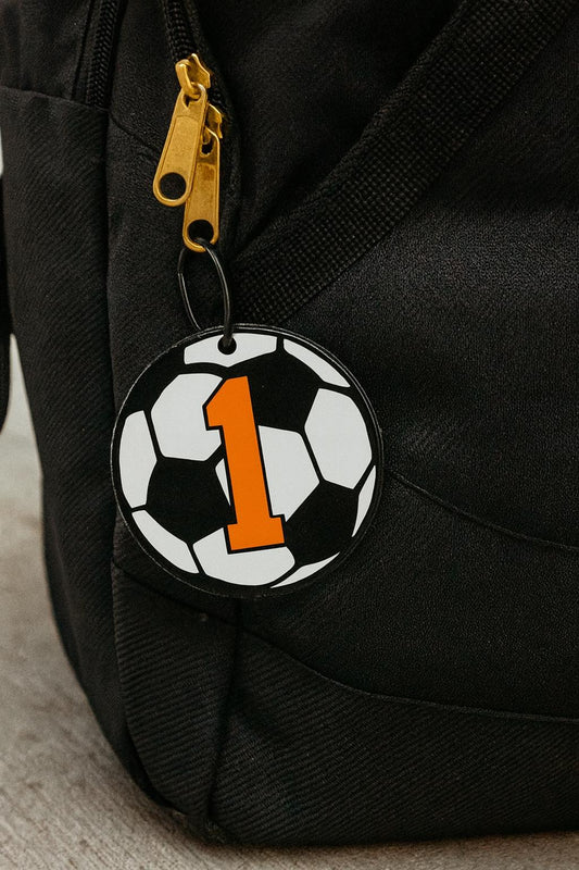 Soccer Bag Tag Team – Custom/Personalized Acrylic Name Tag for Backpacks, Gear Bags & Team Gifts - FREE SHIPPING
