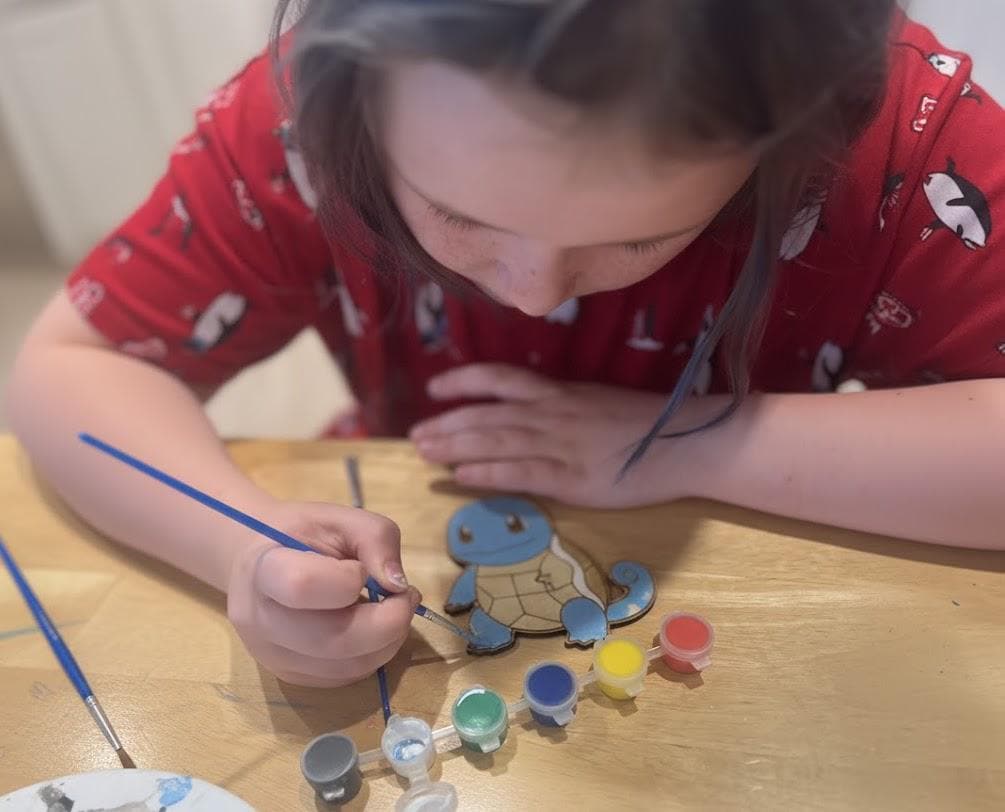 DIY Pokemon Paint Kit: Wooden Cutouts & 12 Colors for Fun Crafting