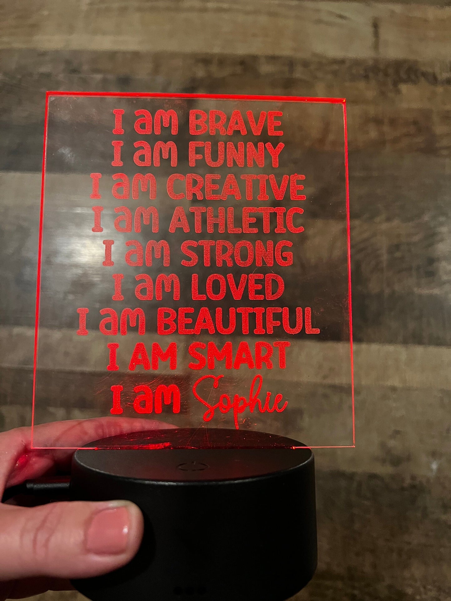 Custom motivational light up sign