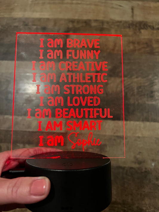 Custom motivational light up sign