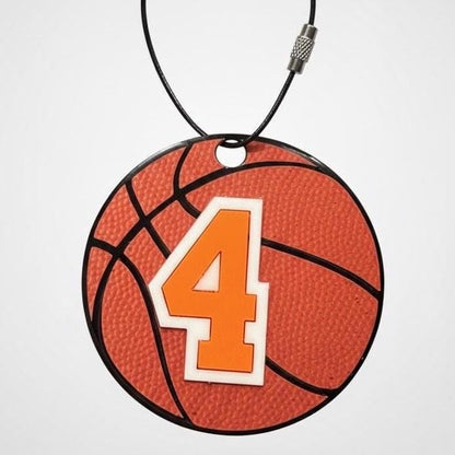 Basketball Bag Tag Team – Custom/Personalized Acrylic Name Tag for Backpacks, Gear Bags & Team Gifts - FREE SHIPPING