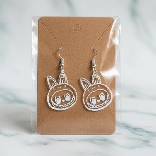 Bubu Inspired Bunny Earrings | Cute Spooky Acrylic Dangle Earrings | Aesthetic Emo Punk Goth Jewelry | Unique Gift for Her